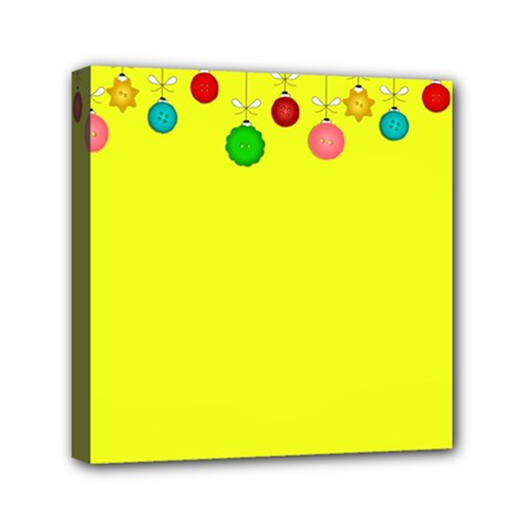Christmas-bowls-garland-decoration Mini Canvas 6  X 6  (stretched) by Amaryn4rt