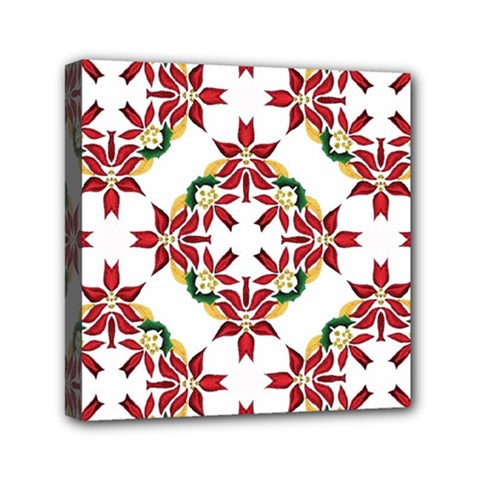 Christmas-wallpaper-background Mini Canvas 6  X 6  (stretched) by Amaryn4rt