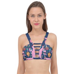 Funny-animal Christmas-pattern Cage Up Bikini Top by Amaryn4rt