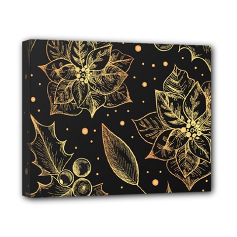 Christmas-pattern-with-vintage-flowers Canvas 10  X 8  (stretched) by Amaryn4rt