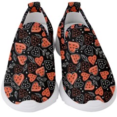 Seamless-vector-pattern-with-watermelons-hearts-mint Kids  Slip On Sneakers by Amaryn4rt