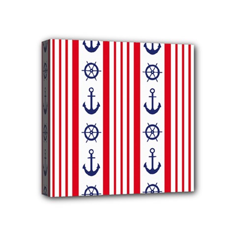 Nautical-papers-nautical-background Mini Canvas 4  X 4  (stretched) by Amaryn4rt