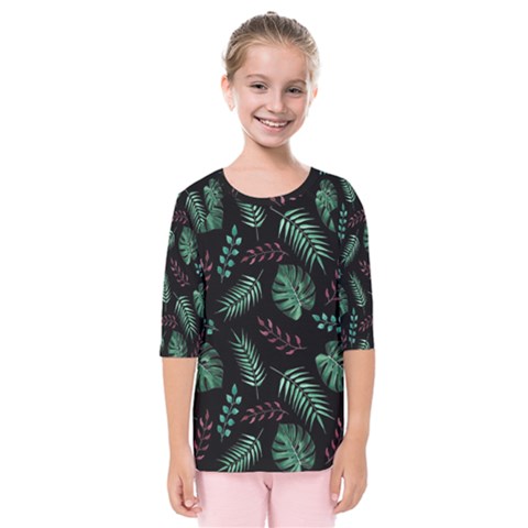 Seamless Bakery Vector Pattern Kids  Quarter Sleeve Raglan T-shirt by Amaryn4rt