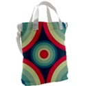 Circle Pattern Repeat Design Canvas Messenger Bag View2