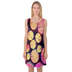 Wood Firewood Wooden Sleeveless Satin Nightdress by Pakjumat