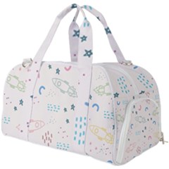 Spaceship Pattern Star Burner Gym Duffel Bag by Pakjumat