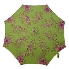 Dandelion Flower Background Nature Flora Drawing Hook Handle Umbrellas (medium) by Pakjumat