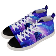 The Cosmonaut Galaxy Art Space Astronaut Men s Mid-top Canvas Sneakers by Pakjumat