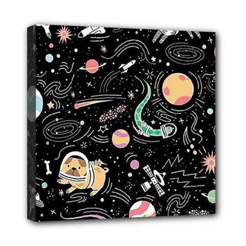 Animals Galaxy Space Mini Canvas 8  X 8  (stretched) by Pakjumat