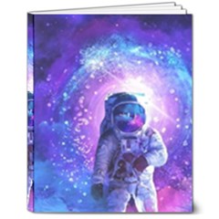 The Cosmonaut Galaxy Art Space Astronaut 8  X 10  Hardcover Notebook by Pakjumat