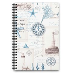 Nautical Lighthouse Vintage Postcard French Writing 5 5  X 8 5  Notebook by Pakjumat