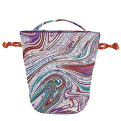 Abstract Background Ornamental Drawstring Bucket Bag by Pakjumat