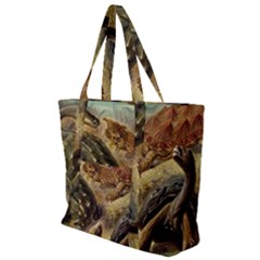 Turtles Leatherback Sea Turtle Zip Up Canvas Bag by Pakjumat