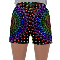 3d Psychedelic Shape Circle Dots Color Sleepwear Shorts by Modalart