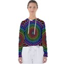 3d Psychedelic Shape Circle Dots Color Women s Slouchy Sweat View1