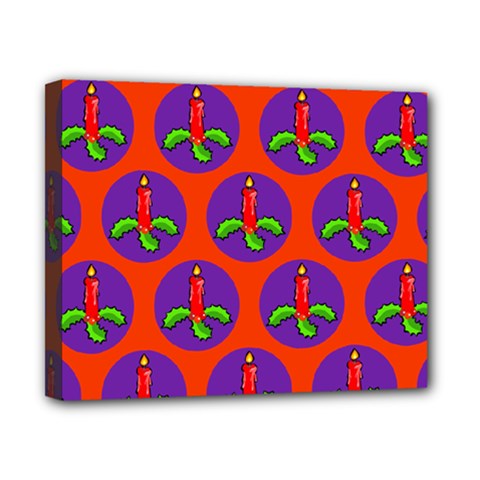 Christmas Candles Seamless Pattern Canvas 10  X 8  (stretched) by Amaryn4rt