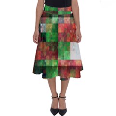 Paper Background Color Graphics Perfect Length Midi Skirt by Amaryn4rt