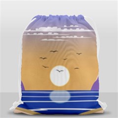Vector Graphic Clipart Mountains Drawstring Bag (small) by Sarkoni