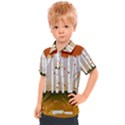 Birch Trees Fall Autumn Leaves Kids  Polo T-Shirt View1
