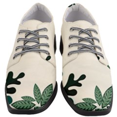 Leaves Plants Foliage Border Women Heeled Oxford Shoes by Sarkoni