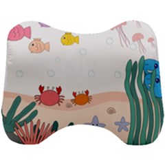 Cartoon Marine Life Marine Drawing Head Support Cushion by Sarkoni