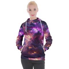 Cloud Heaven Storm Chaos Purple Women s Hooded Pullover by Sarkoni