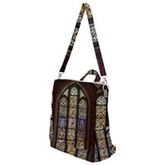 Stained Glass Window Old Antique Crossbody Backpack by Sarkoni