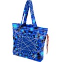 Network Connection Structure Knot Drawstring Tote Bag View1