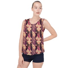 Seamless Pattern Bubble Hem Chiffon Tank Top by Amaryn4rt