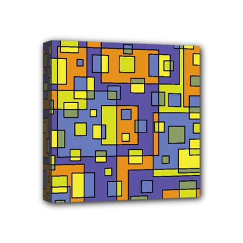 Square Background Background Texture Mini Canvas 4  X 4  (stretched) by Amaryn4rt
