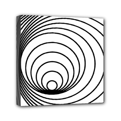 Spiral Eddy Route Symbol Bent Mini Canvas 6  X 6  (stretched) by Amaryn4rt