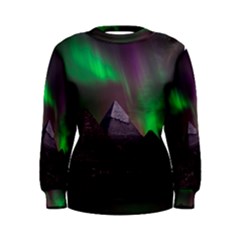 Fantasy Pyramid Mystic Space Aurora Women s Sweatshirt by Grandong