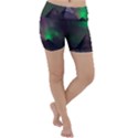 Fantasy Pyramid Mystic Space Aurora Lightweight Velour Yoga Shorts View1