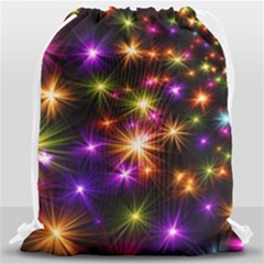Star Colorful Christmas Abstract Drawstring Bag (large) by Dutashop
