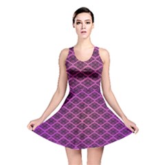 Pattern Texture Geometric Patterns Purple Reversible Skater Dress by Dutashop