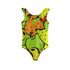 Fruit Food Wallpaper Kids  Frill Swimsuit by Dutashop