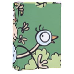 Ostrich Jungle Monkey Plants Playing Cards Single Design (rectangle) With Custom Box by Bajindul