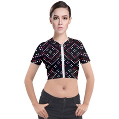 Pattern Abstract Design Art Short Sleeve Cropped Jacket by Ravend