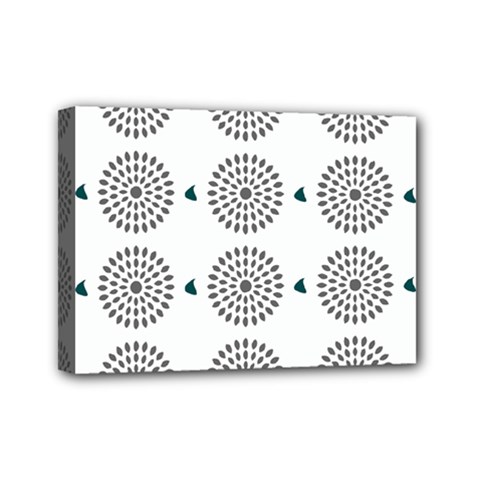 Floral Art Pattern Design Mini Canvas 7  X 5  (stretched) by Ravend