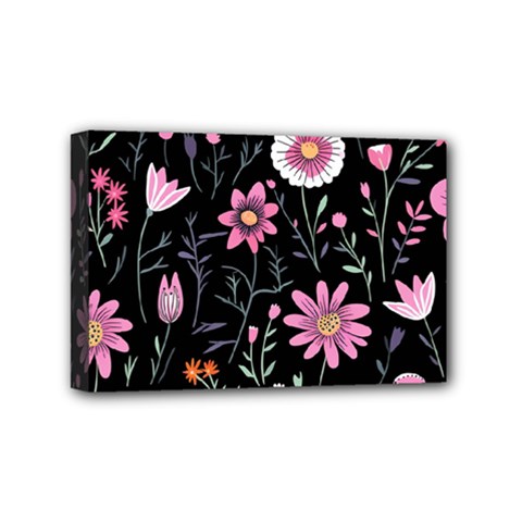 Flowers Pattern Mini Canvas 6  X 4  (stretched) by Ravend