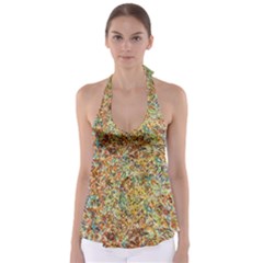Art Modern Painting Acrylic Canvas Tie Back Tankini Top by Amaryn4rt
