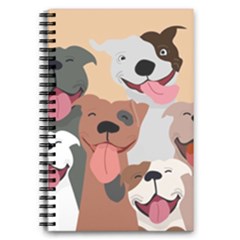 Dogs Pet Background Pack Terrier 5 5  X 8 5  Notebook by Ravend