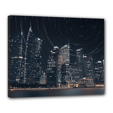 Time Lapse Photo Of City Canvas 20  X 16  (stretched) by Modalart
