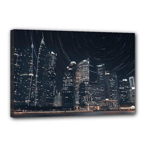Time Lapse Photo Of City Canvas 18  X 12  (stretched) by Modalart