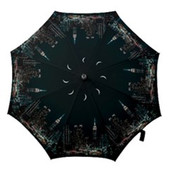 Skyline Photography Of Buildings Hook Handle Umbrellas (medium) by Modalart