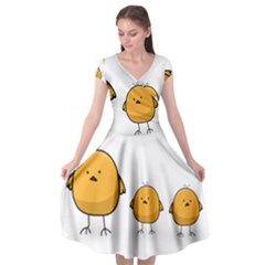 Chick Easter Cute Fun Spring Cap Sleeve Wrap Front Dress by Ndabl3x