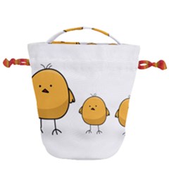 Chick Easter Cute Fun Spring Drawstring Bucket Bag by Ndabl3x
