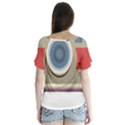 Photo Camera Machine Colorful Art V-Neck Flutter Sleeve Top View2