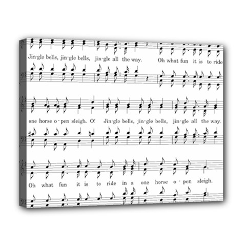 Jingle Bells Song Christmas Carol Canvas 14  X 11  (stretched) by Ndabl3x
