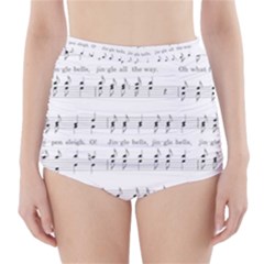 Jingle Bells Song Christmas Carol High-waisted Bikini Bottoms by Ndabl3x